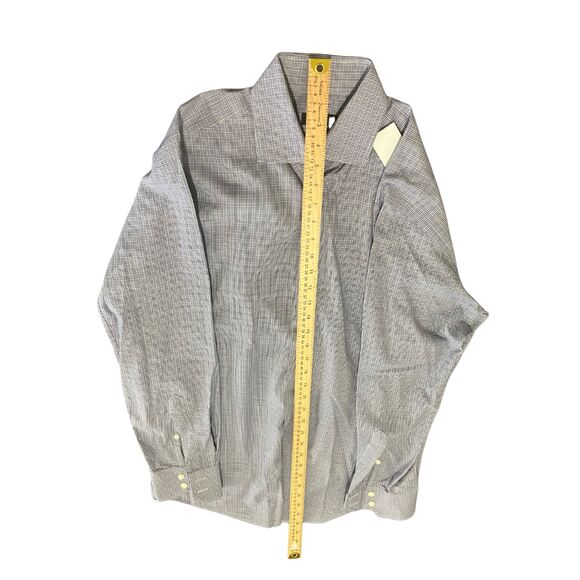 Hugo Boss Men’s Regular Fit Dress Shirt Size 16.5/42 Blue Check 100% Cotton - Picture 7 of 10